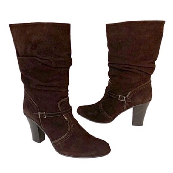 Furla Suede and Leather Trim Boots - Picture 1 of 6